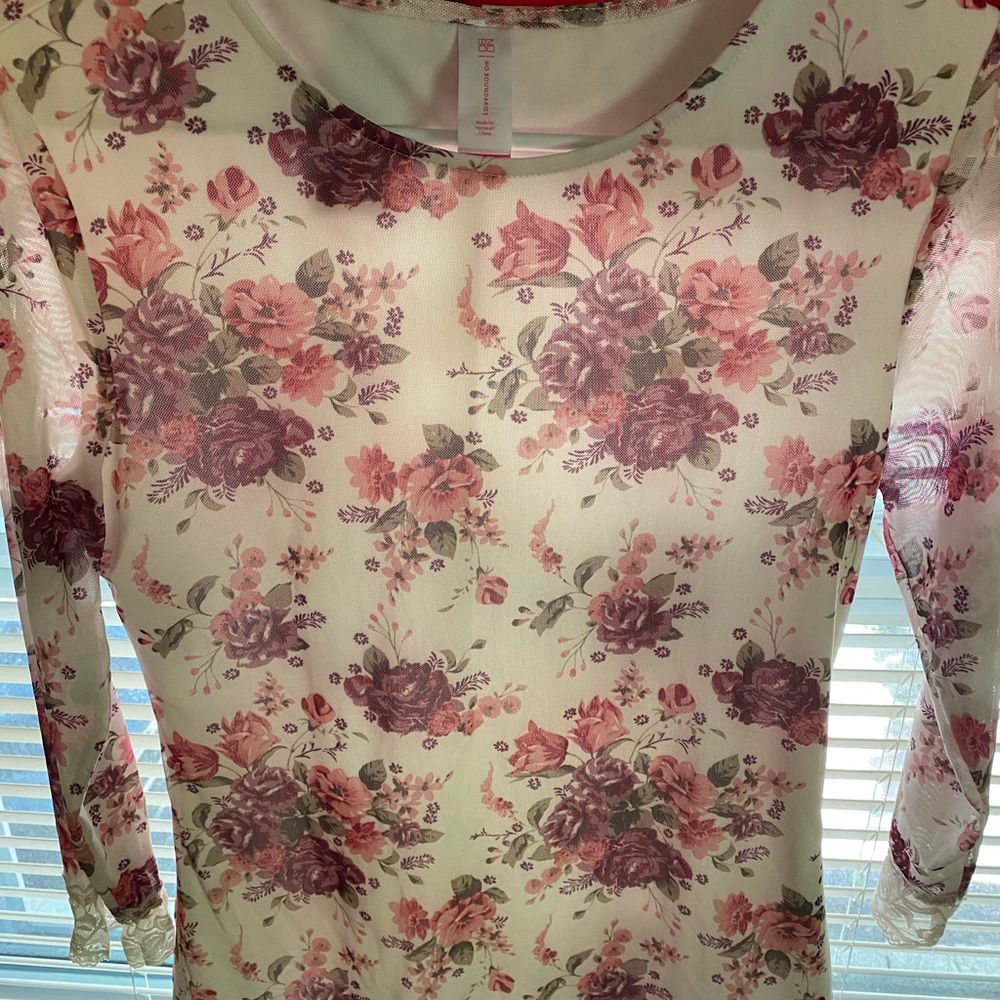Long sleeved floral blouse